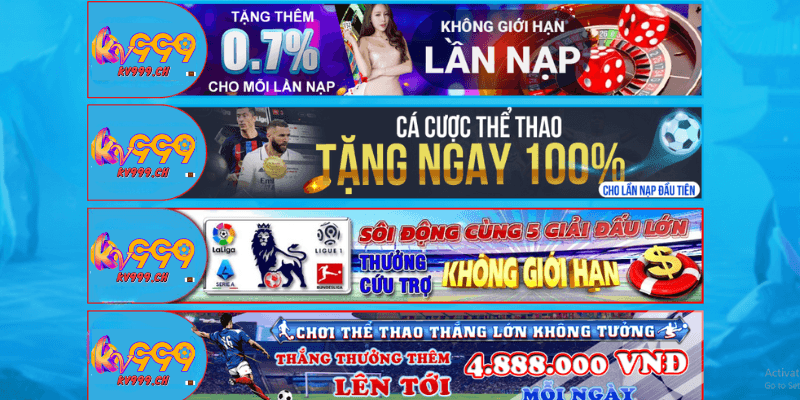 Chương trình khuyến mãi KV999 hấp dẫn